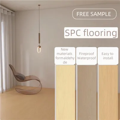 Indoor SPC Flooring Buckle & Groove Wood Grain